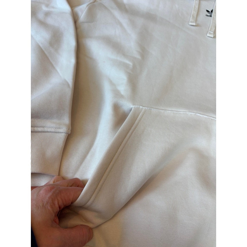 Adidas Originals Essential Oversized Hoodie Wonder White Womens Small - Picture 3 of 5